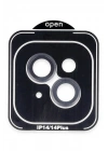 Mey İthalat®  iPhone 14 PVD Metal Kamera Lens - Siyah