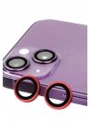 Mey İthalat®  iPhone 14 Raze Metal Kamera Lens - Kırmızı