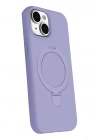Mey İthalat®   iPhone 14 Regal Magsafe Standlı Kapak - Lila