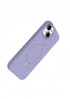 Mey İthalat®   iPhone 14 Regal Magsafe Standlı Kapak - Lila