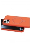 Mey İthalat®   iPhone 14 Regal Magsafe Standlı Kapak - Turuncu