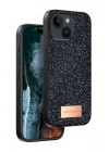 Mey İthalat®   iPhone 15 Bright Simli Kapak - Siyah