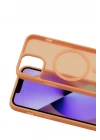 Mey İthalat®   iPhone 15 Jota Magsafe Kapak - Turuncu