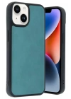 Mey İthalat®   iPhone 15 Kılıf Aras Deri Kapak - Açık Yeşil