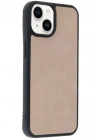 Mey İthalat®   iPhone 15 Kılıf Aras Deri Kapak - Pudra