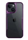 Mey İthalat®  iPhone 15 Kılıf Boyi Silikon Kapak - Derin Mor