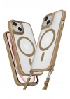 Mey İthalat®  iPhone 15 Kılıf Enka Magsafe Silikon Kılıf - Desert