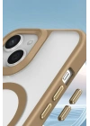 Mey İthalat®  iPhone 15 Kılıf Enka Magsafe Silikon Kılıf - Desert