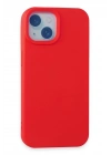 Mey İthalat®  iPhone 15 Kılıf Nano içi Kadife Silikon - Kırmızı