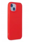 Mey İthalat®  iPhone 15 Kılıf Nano içi Kadife Silikon - Kırmızı