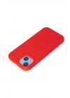 Mey İthalat®  iPhone 15 Kılıf Nano içi Kadife Silikon - Kırmızı