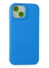Mey İthalat®  iPhone 15 Kılıf Nano içi Kadife Silikon - Mavi