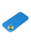Mey İthalat®  iPhone 15 Kılıf Nano içi Kadife Silikon - Mavi