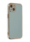 Mey İthalat®  iPhone 15 Kılıf Volet Silikon - Açık Yeşil