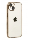 Mey İthalat®   iPhone 15  Lensli Silikon - Çöl Titanyum