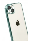 Mey İthalat®   iPhone 15  Lensli Silikon - Yeşil