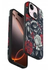 Mey İthalat®  iPhone 15 Plus Flower Series Magsafe Kapak - Siyah