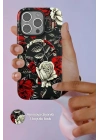 Mey İthalat®  iPhone 15 Plus Flower Series Magsafe Kapak - Siyah