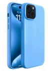 Mey İthalat®  iPhone 15 Plus Kılıf First Silikon - Mavi