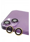 Mey İthalat®  iPhone 15 Plus Raze Metal Kamera Lens - Sarı