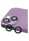 Mey İthalat®  iPhone 15 Plus Raze Metal Kamera Lens - Yeşil