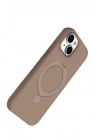Mey İthalat®   iPhone 15 Plus Regal Magsafe Standlı Kapak - Çöl Titanyum