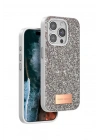 Mey İthalat®   iPhone 15 Pro Bright Simli Kapak - Gold