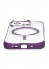 Mey İthalat®  iPhone 15 Pro Hilton Magsafe Kapak - Derin Mor