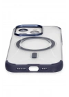 Mey İthalat®  iPhone 15 Pro Hilton Magsafe Kapak - Lacivert