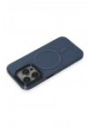 Mey İthalat®  iPhone 15 Pro Kılıf Anka PC Magneticsafe Sert Metal Kapak - Lacivert