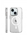 Mey İthalat®  iPhone 15 Pro Kılıf Crystal Magsafe Kapak - Şeffaf