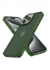 Mey İthalat®  iPhone 15 Pro Kılıf Elegant Kapak - Yeşil