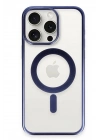Mey İthalat®  iPhone 15 Pro Kılıf Erozi Magsafe Kapak - Lacivert