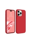 Mey İthalat®  iPhone 15 Pro Kılıf First Silikon - Kırmızı