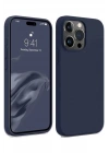 Mey İthalat®  iPhone 15 Pro Kılıf First Silikon - Lacivert
