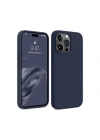 Mey İthalat®  iPhone 15 Pro Kılıf First Silikon - Lacivert