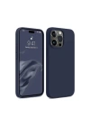 Mey İthalat®  iPhone 15 Pro Kılıf First Silikon - Lacivert