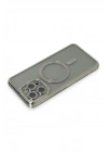 Mey İthalat®  iPhone 15 Pro Kılıf Joke Simli Magneticsafe Kılıf - Gri