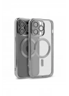 Mey İthalat®  iPhone 15 Pro Kılıf Kross Magneticsafe Kapak - Gümüş