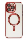 Mey İthalat®  iPhone 15 Pro Kılıf Kross Magneticsafe Kapak - Kırmızı