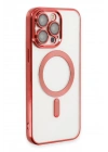 Mey İthalat®  iPhone 15 Pro Kılıf Kross Magneticsafe Kapak - Kırmızı