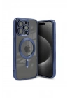 Mey İthalat®  iPhone 15 Pro Kılıf Kross Magneticsafe Kapak - Lacivert