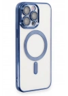 Mey İthalat®  iPhone 15 Pro Kılıf Kross Magneticsafe Kapak - Lacivert