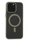 Mey İthalat®  iPhone 15 Pro Kılıf Lodos Magneticsafe Mat Kapak - Titan Gri