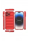 Mey İthalat®  iPhone 15 Pro Kılıf Optimum Silikon - Kırmızı