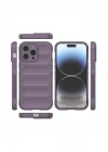 Mey İthalat®  iPhone 15 Pro Kılıf Optimum Silikon - Mor