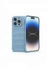 Mey İthalat®  iPhone 15 Pro Kılıf Optimum Silikon - Sky Blue
