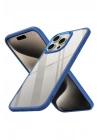 Mey İthalat®  iPhone 15 Pro Kılıf Power Silikon - Mavi