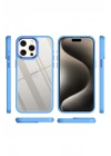 Mey İthalat®  iPhone 15 Pro Kılıf Power Silikon - Mavi
