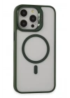 Mey İthalat®  iPhone 15 Pro Kılıf Roblox Lens Magsafe Standlı Kapak - Koyu Yeşil